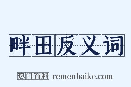 畔田反义词是什么意思的图片